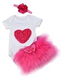 EOZY ベビー おむつカバー ロンパース 半袖 ヘアバンド 3点セット ブルマ 赤ちゃん チュチュスカート 可愛い 女の子 リボン飾り 撮影記念 L E