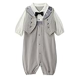 ベビー服 フォーマル ベスト付き ツーウェイオール ライトグレー サイズ：５０～６０