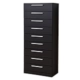 アビライト 日本製(大川家具) モノトーンロッカーシリーズ 幅80 タワーチェスト ブラック um0312