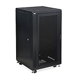 22U LINIER Server Cabinet - Convex/Glass Doors - 24" Depth [並行輸入品]