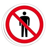 立入禁止 高耐候性ステッカー 円形 150X150mm ２枚組