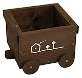 ミニプランタートロッコ 5号 24cm × 20cm × 14cm ダークブラウン