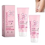 Glutathione 50x Tone Up Body Lotion, Glutathione Body Lotion, Moisturizing and Soft Skin All Over Body Scented Body Lotion 2PCS