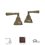 Rohl a1911lmtcb Palladianペア1 / 2 "ホットとコールドのサイドバルブのみwithメタルレバー、Tuscan真鍮