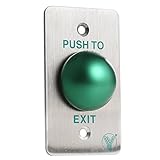 UHPPOTE　Exitボタン　スイッチ　ドア　リリース　ステンレス鋼パネル　ドアリリースボタン　プッシュでExit　ドアスイッチ　プレス　プレスボタン　押しボタン　アクセス制御　アクセスコントロール