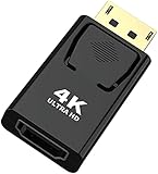 Aolirot DisplayPort to HDMI 4K@30HZ, DP to HDMIケーブルアダプタDP - HDMI変換 アダプター4K金メッキコ ネクタ(DPオス → HDMIメス) HDTV プロジェクター ディスプレイに