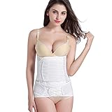 XFentech 女性用 骨盤矯正 ダイエットベルト 産後サポーター サポートベルト 骨盤ガードル コルセット 3点セット ダイエット 引き締め シェイプアップ , ホワイト, 2XL