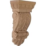 Ekena Millwork COR05X02X09ACLW 5 3/4-Inch W x 2 3/4-Inch D x 9 3/4-Inch H Thin Flowing Acanthus Corb