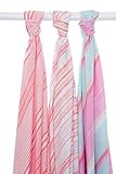 Henry and Brothers Travel Blankets for Babies, Pink Sunset, 3 Count by Henry and Brothers