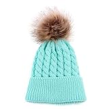 ussore 1pc Kid Baby Girls子供かわいい秋暖かいコットンニットウールヘミングハット One Size sgfdg