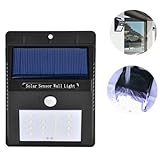 センサーライト ソーラーライト 16 LED 防水 屋外自動点灯 シングルモード ボタン付き 自動点灯 太陽光発電 外灯 玄関 駐車場 屋外照明【LORIA・JP品】