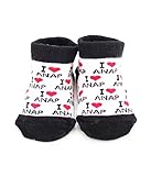 ANAP KIDS I LOVE ANAP BABYソックス ブラック F