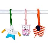 Set of 3 Under the Nile Organic Scrappy Stroller Toys [並行輸入品]