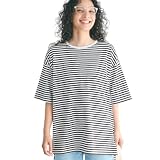 [コカ] オーバーサイズTシャツ ボーダー S