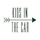 kids in car カッティング ステッカー Mサイズ ダークグリーン 深緑