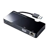 サンワサプライ モバイル ドッキングステーション USB A(USB3.2 Gen1)・VGA・HDMI・RJ-45 各1ポート搭載 USB-3H131BK