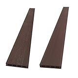 ウッドデッキ 人工木材 人工木 部材 樹脂 ウッドデッキ 木目調床材W-B210 150×25×2000mm【W-B210】【2色選択可】 (ダークブラウン・12本セット)