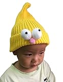(ビグッド)Bigood 可愛い 赤ちゃん ベビー ニットキャップ 子供用 ビーニーワッチ ニット帽子 カジュアル ワッチキャップ 暖かい お出かけ （イエロー）