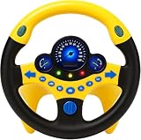 yomaxer子供の車のハンドル ハンドルおもちゃ シミュレーション 模擬運転 ドライブハンドル 運転ステアリングホイール ハンドル エンジン 玩具 音量調整可能 知育玩具 リアル サウンド 助手席 男の子 女の子 プレゼント 日本語説明書付き (グリーン)