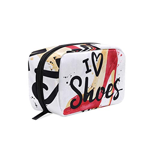 化粧ポーチ 愛の靴の図面をレタリング水彩画ポスター かわいい おしゃれ 機能的 大容量 メイクポーチ 出張 化粧道具 収納 バッグ Miscery Miscery の最安値と通販店 取扱店なし サープラ