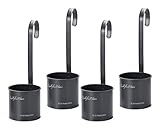 ナチュラルブリキポット ハンギングS ブラック 100Φ×90（280）Hmm 3200-BK 4個セット