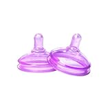 The First Years 2 Count GumDrop Wide Neck Nipples, Pink, Medium Flow by The First Years [並行輸入品]