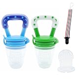 Vonisa Baby Fresh Food Feeder Baby Fruit Feeder Teething Toy Teether Nibbler Baby Supplies Toys 2 Se