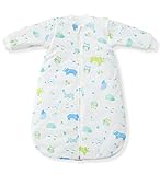 エルフ ベビー(Fairy Baby)ベビースリーパー 着る布団 寝袋秋冬用 防寒着長袖 2Way (75CM, 動物パーティー)