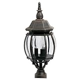 Maxim Lighting 1035RP, Crown Hill, 3 Light Outdoor Pole/Post Lantern, Rust Patina [並行輸入品]