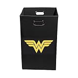 Wonder Woman Folding Laundry Bin Black [並行輸入品]