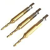 RedBeryl 選べる HSS タップ ドリル セット ネジ 修正 ハンドル M3 M4 M5 M6 M8 M10 (TiN 3mmx3本)