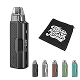 【Minican対応】Aspire Pulz Pro Pod Kit アスパイア パルス プロ｜0.6Ω新カートリッジ搭載／1400mAhバッテリー＆30W出力／FlavorKitchenミニポーチ付属／VAPE（ベイプ）電子タバコ スターターキット (Black)