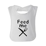 Feed Me Cute baby Bibs Funny Infant Snap On Bib Great Baby Shower Gift