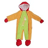 赤ちゃん・ベビー用 きりんのデザイン 冬用あったか カラフル フード付スノースーツ ロンパース オールインワン つなぎ カバーオール (0-3ヶ月) (オレンジ/ライム)