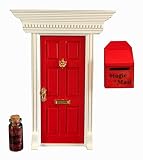 Enchanted Fairy Door (Red) Mailbox and Magic Dust Gift Set Tooth Fairy or Elf ... [並行輸入品]