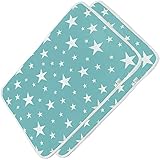 POKERWATER(ポーカーウォーター) オムツ替えシート 防水 携帯 折りたたみ おでかけ おむつ替えシート 洗濯可能 出産祝い 2枚セット 70 * 50cm (スター)