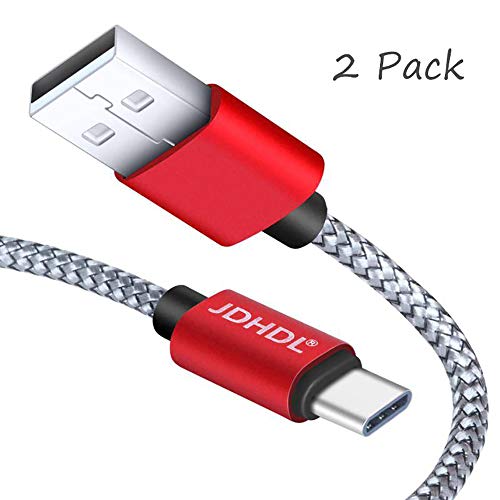 YMH USBタイプCケーブル 2個パック Android電話充電器 ナイロン編み ロングコード USB Type A - C 高速充電器 サムスン Galaxy Note 8 S8 Plus LG G5 G6 V30 HTC 10 Nexus 5X/6P用の表紙