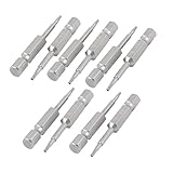 50ミリメートルT7ヒント1/4インチ六角シャンクトルクスドライバービットシルバーグレー10個入り