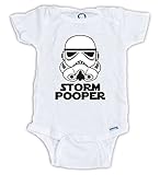 面白い赤ちゃんOnesies、ストームPooper Star Wars Onesie カラー: ホワイト