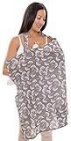 Zenoff Products Nursing Cover, Flowing Fans, Grey, White by Zenoff Products