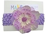 MANDY ベビー フラワー ヘアバンド Shinny Peddles Lavender