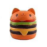 viccent 1pcsジャンボSlow Rising Squishy Kawaii CatハンバーガーBread Food Stress ReliefおもちゃLovelyキッズおもちゃ装飾小道具手枕