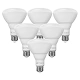 LE Pack of 6 Units, 15W BR30 E26 LED Bulbs, 75W Incandescent Bulbs Equivalent, Not Dimmable, LED Rec