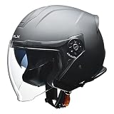 リード工業(LEAD) バイク用 インナーシールド付き ジェットヘルメット FLX マットブラック Lサイズ (59-60cm未満)