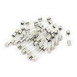 uxcell クイックブロー ガラス管ヒューズ メタル製クリア 6x30mm 6.3A 250V 30個入り