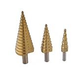 OUNONA チタンステップドリルビット高速スチール六角シャンク4-32mm 4-20mm木製ボックス付き4-12mm 15 9 5ステップ合計29ステップ