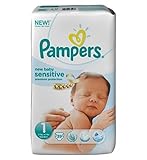 パンパース新しい赤ちゃん敏感おむつサイズ1不可欠パック - 39おむつ (Pampers) (x6) - Pampers New Baby Sensitive Nappies Size 1 Essen