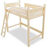 木製 天然木 ベッド ロフトベッド システムベッド はしご すのこ板 シングル ナチュラル