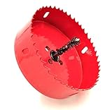 sac taske バイメタル ホールソー 穴あけ 工具 ホルソー 電動 ドリル 掘削 ＆ タオル (110 mm ＆ クロス)