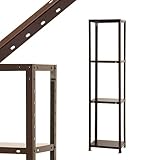スマートラック NSTR-624 幅45×奥行30×高さ180cm 4段 ブラウン 40㎏/段